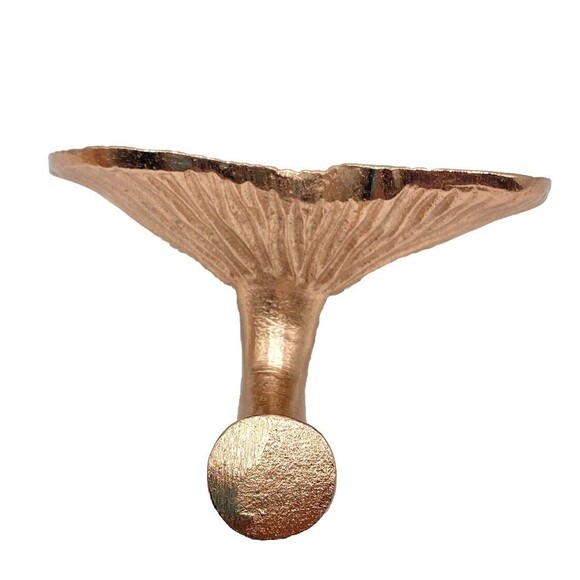 Textured Cast Aluminum Mushroom with Stem Decor Rose Gold Decorative Figure - Picture 3 of 9